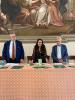 Da sinistra Antonio Girardi (vicepresidente Fondazione Studi Universitari di Vicenza), Ilaria Fantin (assessore alla cultura, turismo e attrattività) e Rodolfo Costa (vicepresidente Accademia Olimpica)